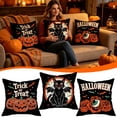 thumbnail image 1 of Halloween Pillow Covers 18x18 Velvet Ghost Cut Out Throw Pillow Cases, Cute Decorative Couch Pillow Covers for Sofa Bedroom Living Room, Soft Velvet Halloween Decor by OVFUIZ, 1 of 7