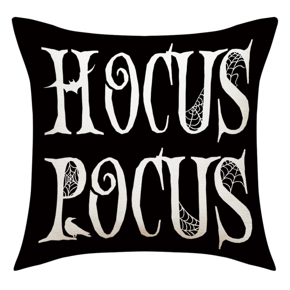 Halloween Pillow Covers 18x18 inch Black and White Ghost Pumpkins