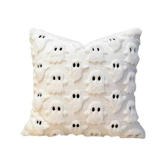 Halloween Pillow Covers 18x18 inch Halloween Decorations Soft Plush Faux Fur Wool Couch Cushion Case for Chair Sofa Bedroom Living Room Home Decor