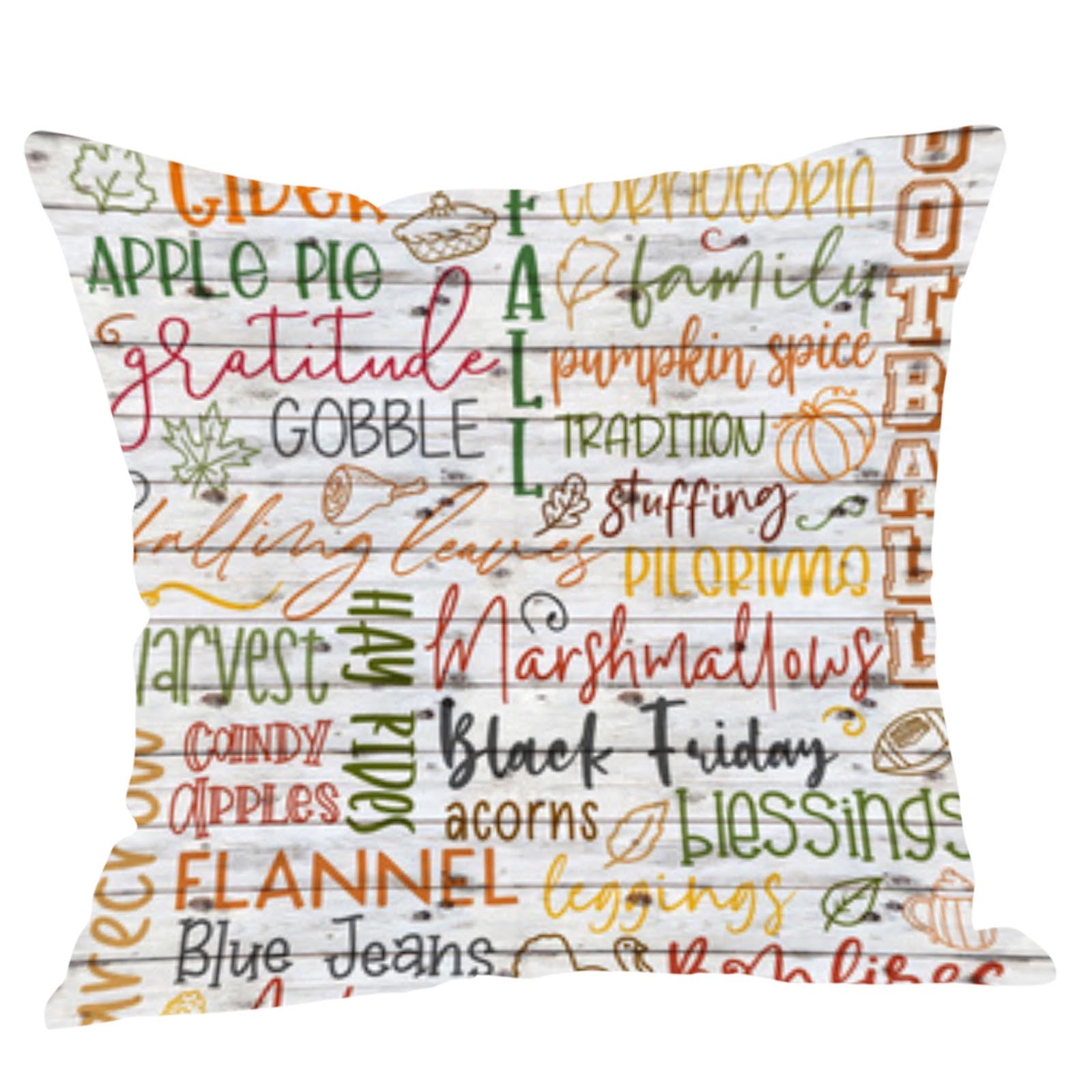 Halloween Pillow Covers 18x18 inch Pumpkins and Dwarf Rudolph