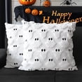 thumbnail image 1 of Halloween Pillow Covers 18x18 inch Set of 2 Ghost Throw Pillow Cases Autumn Rust Pumpkin Throw Pillow Cases Soft Plush Faux Fur Wool Couch Cushion Case for Chair Sofa Bedroom Living Room Home Decor, 1 of 4