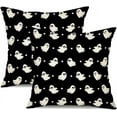 thumbnail image 1 of Halloween Pillow Covers 18x18 inch Set of 2 Happy Halloween White Ghost Polka dots Decor Pink Pillow Covers Happy Halloween Sofa Bed Outdoor Car Decoration, 1 of 6