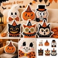 thumbnail image 1 of Halloween Pillow Pumpkin Ghost Shaped Throw Pillow, 15.74in Halloween Decorative Pillows, Pumpkin Pillows, Happy Halloween Decorations for Sofa Bed Couch Stuffed Gothic Party Outdoor Home Decorations, 1 of 10