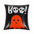 thumbnail image 1 of Halloween Pillowcase Sequin Ghost Reversible, Cushion Cover Sofa Pillowcase, 1 of 6