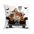 thumbnail image 1 of Halloween Pillows Halloween Printed Pillow Cover Halloween Ghost Truck Bats Decorative Cushion Pillow Cover, 1 of 5