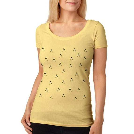 Halloween Pineapple Costume Womens Soft Scoop T Shirt Yellow Haze MD