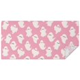 thumbnail image 1 of Halloween Pink Ghosts Pattern Rectangle Tablecloth 60"x120",Waterproof Polyester Rectangle Table Cloth, Wipeable Spillproof Polyester Tablecloth for Dining, Camping, Indoor and Outdoor, 1 of 6