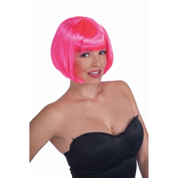 Halloween Pink Neon Bob Wig