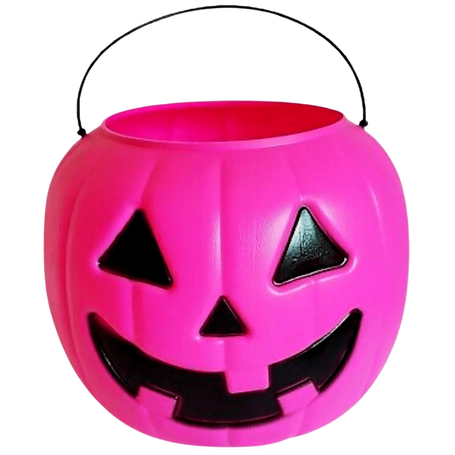 Halloween Pink Pumpkin Jack O' Lantern Candy Bucket Portable Pumpkin Pail Trick or Treat Buckets Candy Holder for Kids Treat Bags Halloween Candy Basket Fillers Party Favors
