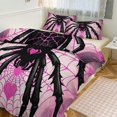 thumbnail image 1 of Halloween Pink Spider Full Size Bedding Set Contains One Duvet Cover and two pillowcases Halloween Decor, 1 of 7
