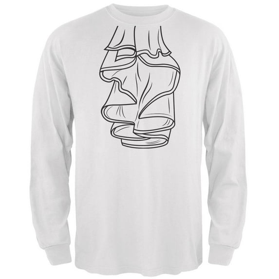 Halloween Pirate Ruffle Shirt Costume Mens Long Sleeve T Shirt White 3X-LG