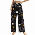 thumbnail image 1 of Halloween Pjs Pants for Women Men Couples Halloweens Pajama Pants Unisex Funny Pajama Bottom Sleepwear for Halloween Costume Party,2X-Large, 1 of 7