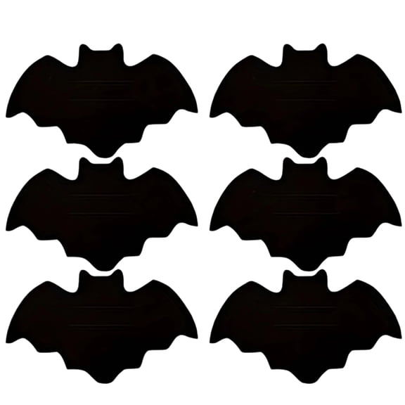 Halloween Placemats, Black Bat Shaped Non Slip, 12 Pack Spooky Party Table Decor Set, for Halloween Dinner Table Gatherings Costume Parties Haunted House Themed Events Daily Kitchen Dining Use