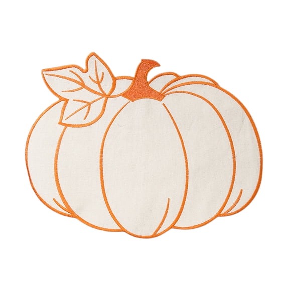 Halloween Placemats Exquisite Embroidered Pumpkin Place Mats Dinner Table Mats for Halloween Party Decor