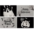 thumbnail image 1 of Halloween Placemats Pumpmkin Ghost Bat Branches Set of 4 Table Mats Gothic Table Decorations Home Party Kitchen Dining Table Supplies 12x18 Inch, 1 of 5