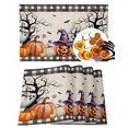 thumbnail image 1 of Halloween Placemats Set of 4 Grimace Pumpkin Place Mats Fall Placemat Trees Bat Candy Witch Hat Ghost Linen Table Mats for Dining Kitchen Table Holiday Dinner Party Home Decorations 13x19 Inch, 1 of 8