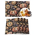 thumbnail image 1 of Halloween Placemats Set of 6 Grimace Pumpkin Place Mats Fall Placemat Candy Cobwebs Table Mats for Dining Kitchen Table Holiday Dinner Party Home Decorations 13x19 Inch, 1 of 8