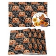 thumbnail image 1 of Halloween Placemats Set of 6 Grimace Pumpkin Place Mats Fall Placemat Orange Maple Leaves Cobwebs Table Mats for Dining Kitchen Table Holiday Dinner Party Home Decorations 13x19 Inch, 1 of 8