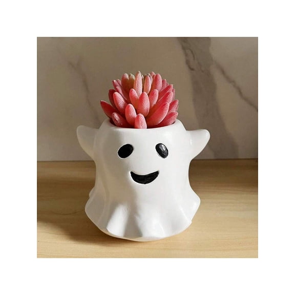 Halloween Planter Decorative Skull Shaped Flower Pot Mini Succulent Plant Pot Home Decorations