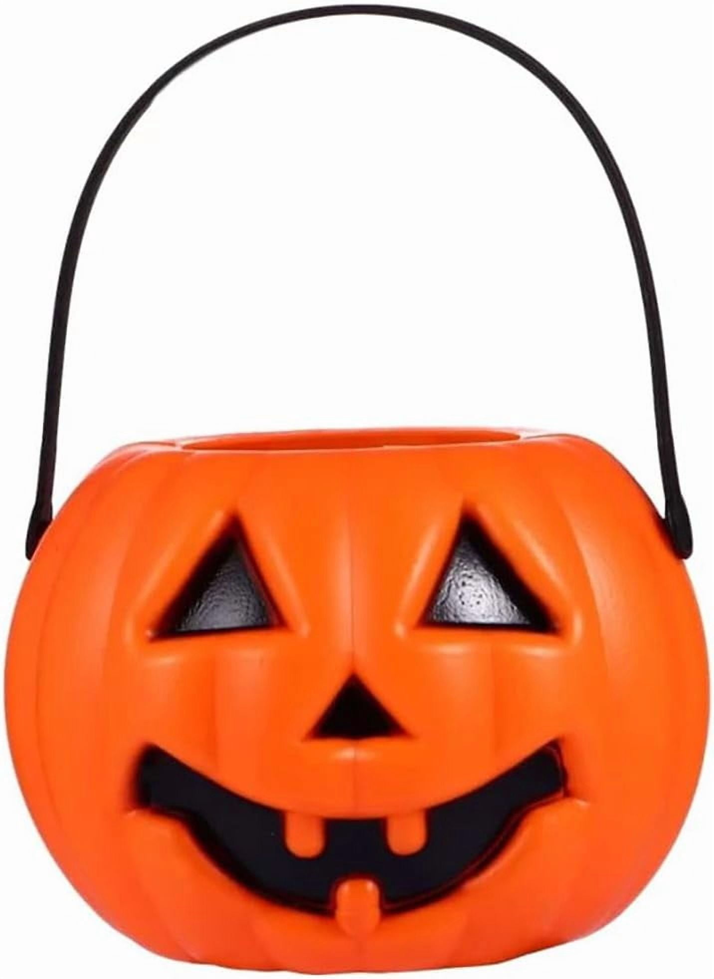 Halloween Plastic Pumpkin Bucket, Halloween Jack O Lantern Candy Basket ...