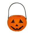 thumbnail image 1 of Halloween Plastic Pumpkin Bucket, Halloween Jack O Lantern Candy Basket for Trick or Treat Round Pail Pumpkin Candy Basket Halloween Treat Bucket Halloween Decorations 3.9 Inch, 1 of 9