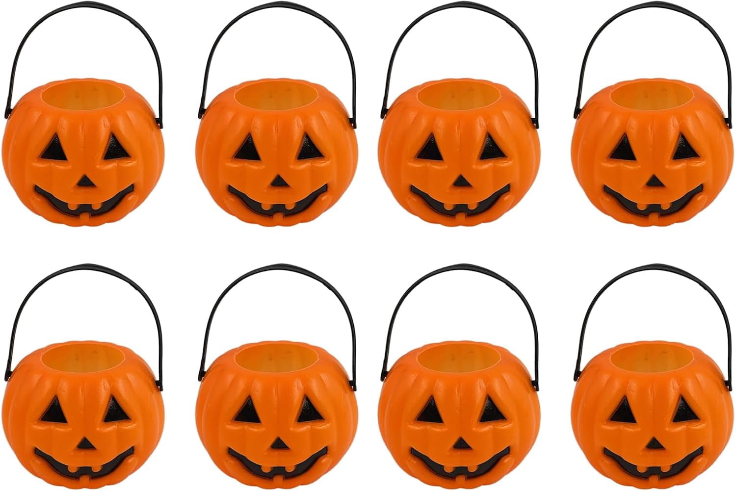 Halloween Plastic Pumpkin Bucket, Halloween Jack O Lantern Candy Basket ...