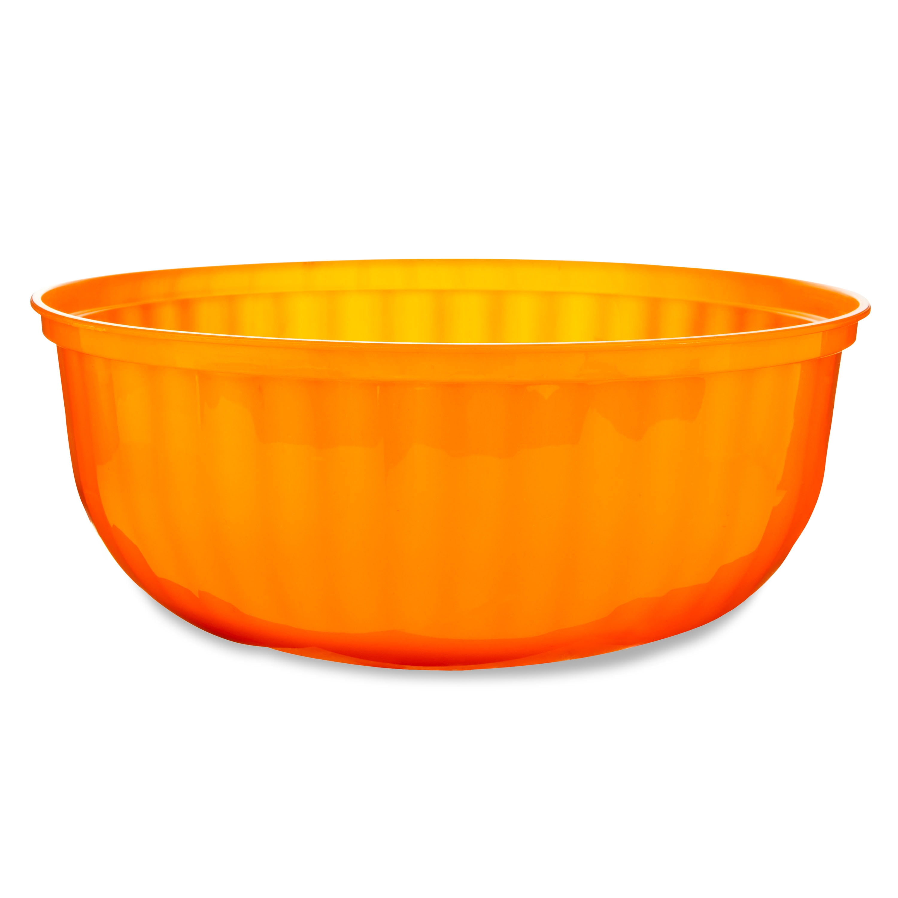 Halloween Plastic Serving Bowl, 5Quart Capacity, Orange, Way to