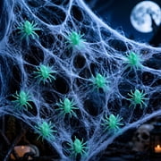 Halloween Plastic Spiders, 10 PCS Light Blue Fake Spiders Halloween Decorations, Mini Spiders Halloween Decor Small Plastic Spiders Realistic Spider Tiny Spiders Halloween Fun bugs and Spiders