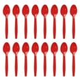 thumbnail image 1 of Halloween Plastic Spoons Red Disposable Dinner Spoons Utensils Dinnerware for Party Supplies Table Decor, 16pcs, 1 of 4
