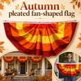 thumbnail image 1 of Halloween Pleated Bunting Flag Orange Outdoor Indoor Holiday Decoration 1 Pack, 1 of 7