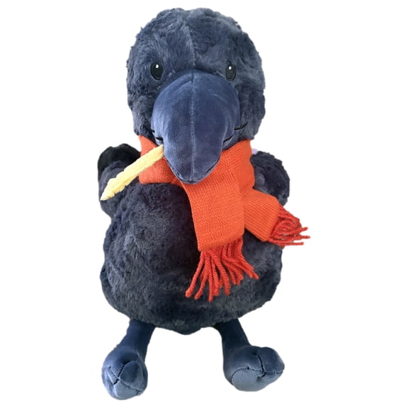 Halloween Plush Black Crow 13" Stuffed Animal, Raven Bird Pal