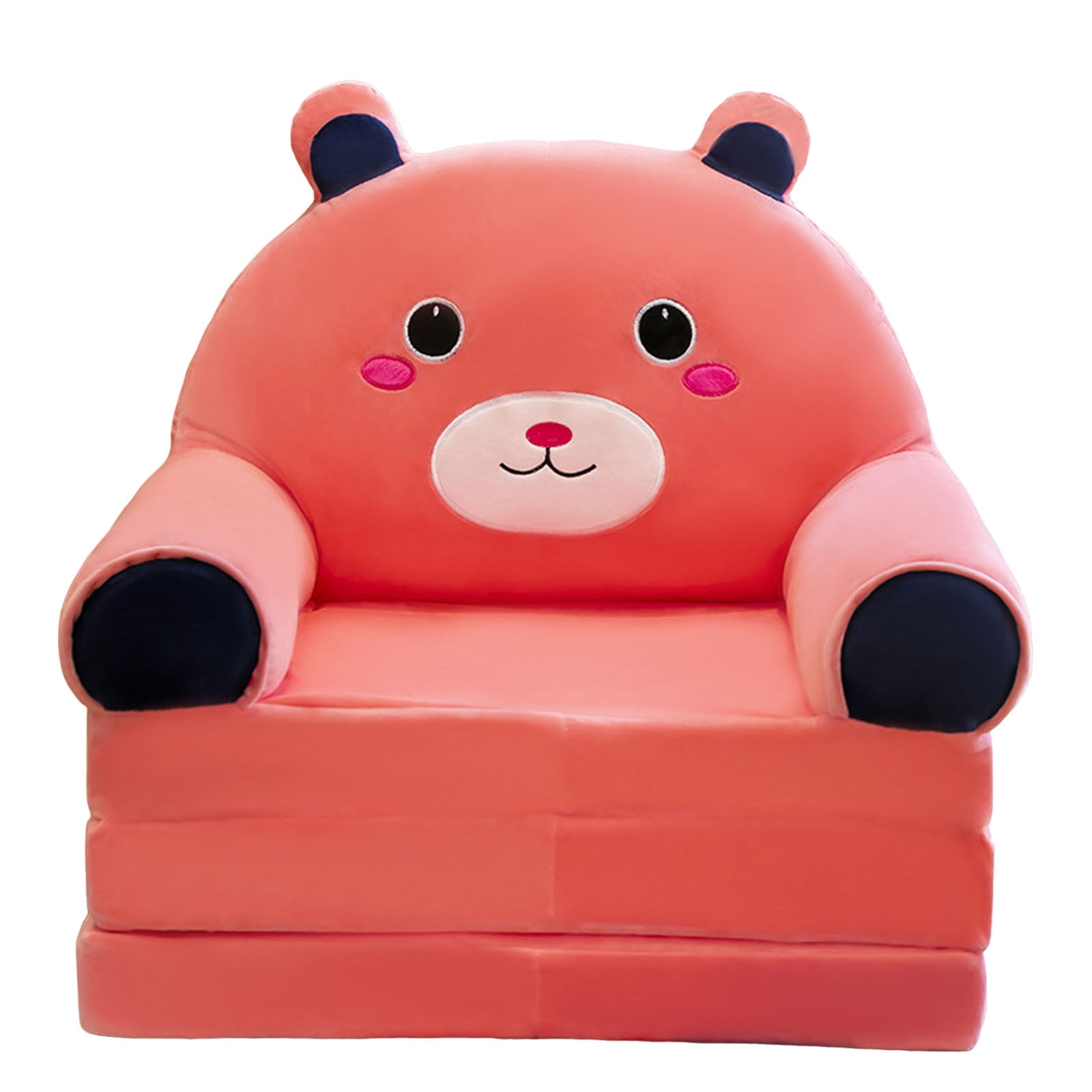 Plush Foldable Kids Sofa Backrest Armchair 2In1 Foldable Children Sofa Cartoon Lazy Sofa Children Flip Open Sofa Bed For Living Room Bedroom Without Liner Filler Without Inner Core