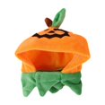 thumbnail image 1 of Halloween Plush Pet Pumpkin Hat Adjustable Costume Headwear Cute Holiday Cosplay Accessory for Cats Small Dogs One Size Fits Most, 1 of 5