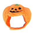 thumbnail image 1 of Halloween Plush Pet Pumpkin Hat Adjustable Costume Headwear Cute Holiday Cosplay Accessory for Cats Small Dogs One Size Fits Most, 1 of 5