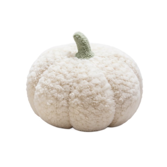 Halloween Plush Pumpkin Throw Pillow, Soft Stuffed Accent Pumpkin Pillow 8", Modern Farmhouse Halloween Decor for Sofa Bench Mantel A