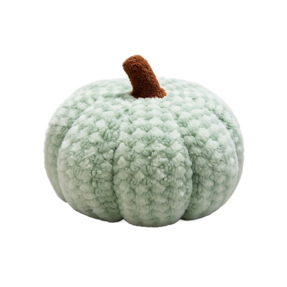 Halloween Plush Pumpkin Throw Pillow, Soft Stuffed Accent Pumpkin Pillow 8", Modern Farmhouse Halloween Decor for Sofa Bench Mantel C