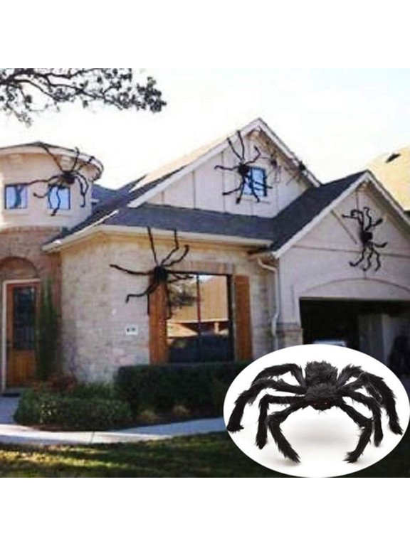 Halloween Plush Spider Large Horror Large Polyester Spider Toy Simulation Spider Toy Simulated Halloween Spider Fools Day 200cm/78in