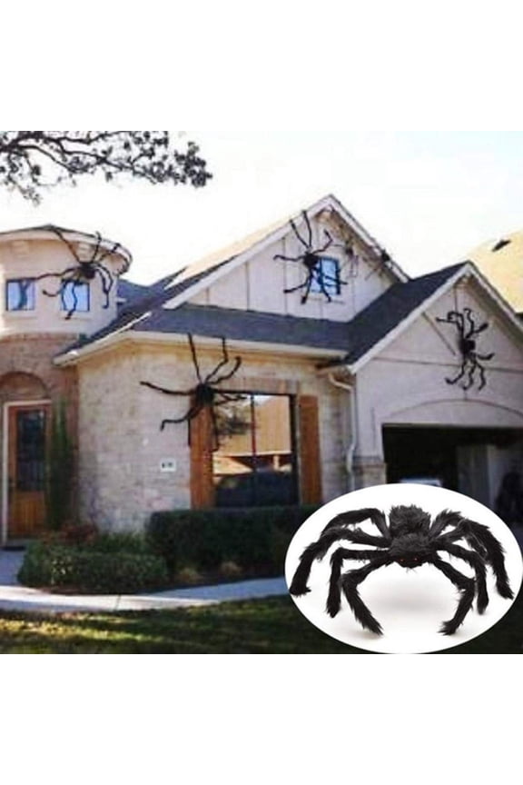 Halloween Plush Spider Large Horror Large Polyester Spider Toy Simulation Spider Toy Simulated Halloween Spider Fools Day 90cm/35.4in