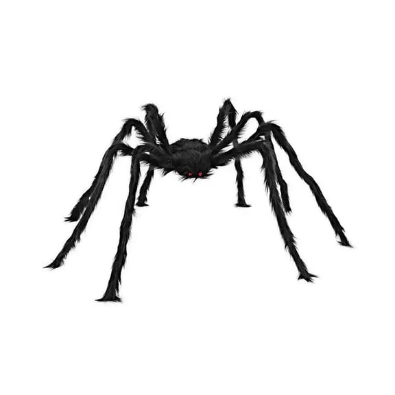 Halloween Plush Spider Outdoor Decoration, 79" Giant Hairy Spider with Bendable Legs, Realistic Spider Party Props Decor for Garden Yard Patio Haunted House