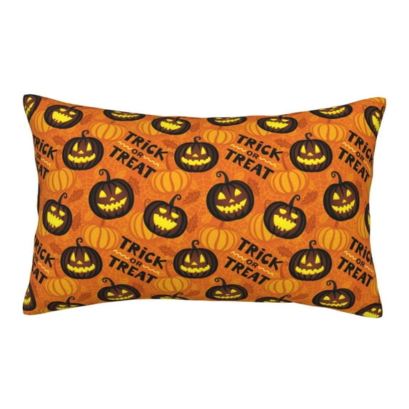 Halloween Plush Throw Pillow Covers, pumpkins halloween funny Pillow Cases with Invisible Zipper,Halloween Decor Microfiber Pillow Cases for Sleeping Bedroom Sofa Living Room