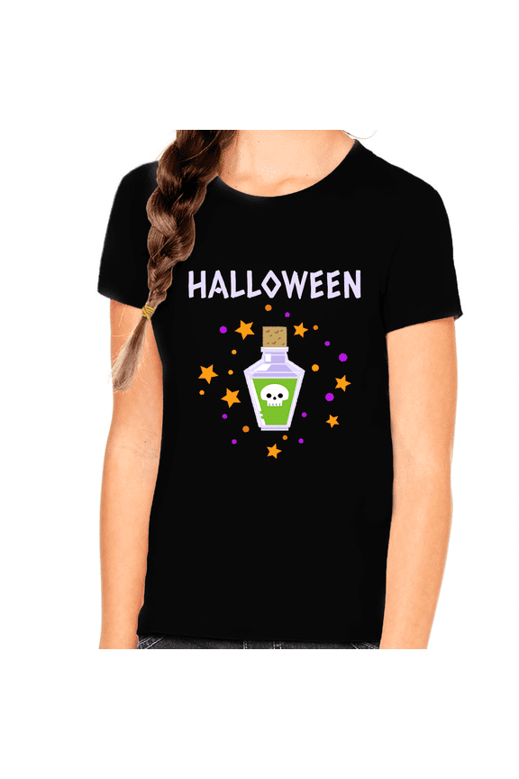 Halloween Poison Kids Halloween Shirt Skull Poison Halloween Shirts for Girls Halloween Shirts for Kids
