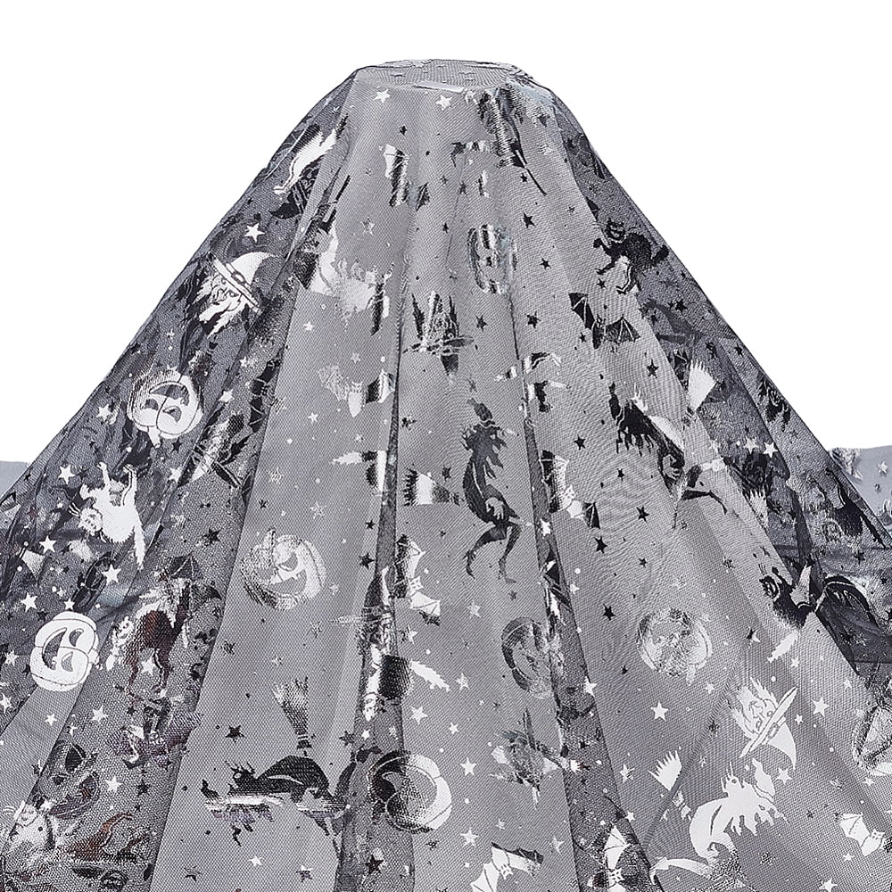 Halloween Polyester Mesh Fabric DIY Crafts Supplies Rectangle with ...