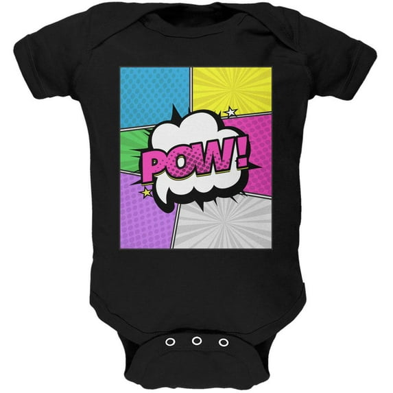 Halloween Pop Art Costume Soft Baby One Piece Black 24 Month