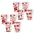 thumbnail image 1 of Halloween Popcorn Boxes, Bloodstain Hand-Themed Popcorn Boxes, Spooky Ghost Bat Designs for Halloween Party Treat Containers, Durable Foldable Candy Serving Boxes, 1 of 5