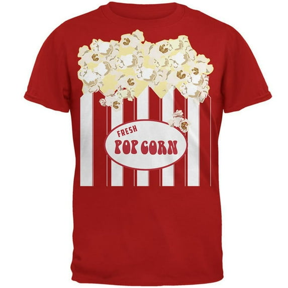 Halloween Popcorn Costume Mens T Shirt Red LG