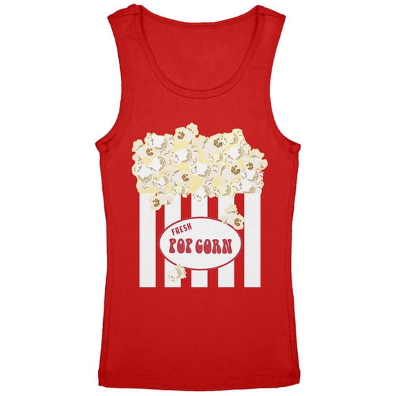 Halloween Popcorn Costume Youth Girls Tank Top Red YMD
