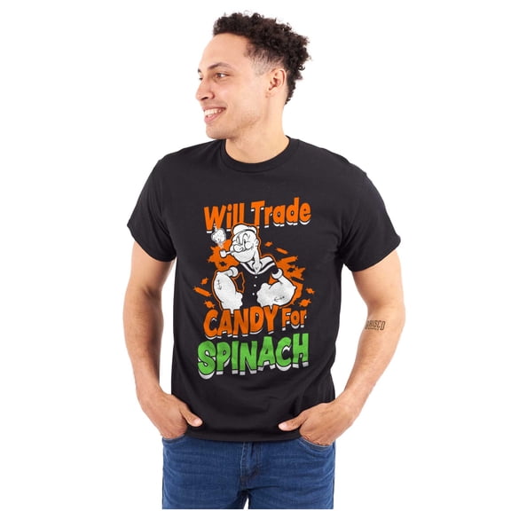 Halloween Popeye Candy For Spinach Men's Graphic T Shirt Tees Brisco Brands 3X