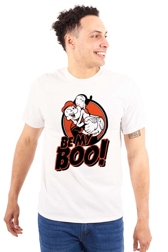 Halloween Popeye Olive Oyl Be My Boo Men's Graphic T Shirt Tees Brisco Brands S