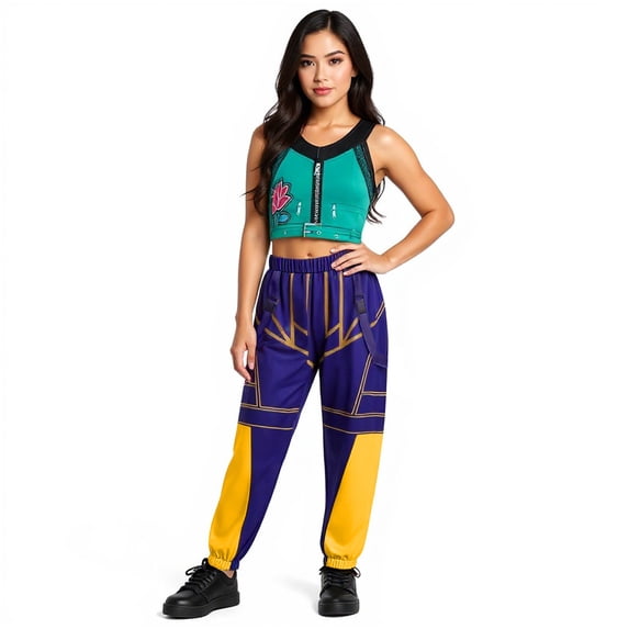 Halloween Popular Singers Idol Cosplay Costume, Popular Star Idol Role Play Dress Suit, Includes Top and Pants, Stage Performance Costume for Adults Holiday Dress Up, M