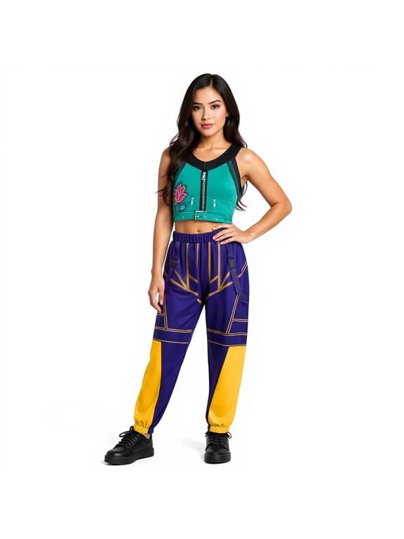 Halloween Popular Singers Idol Cosplay Costume, Popular Star Idol Role Play Dress Suit, Includes Top and Pants, Stage Performance Costume for Adults Holiday Dress Up, M